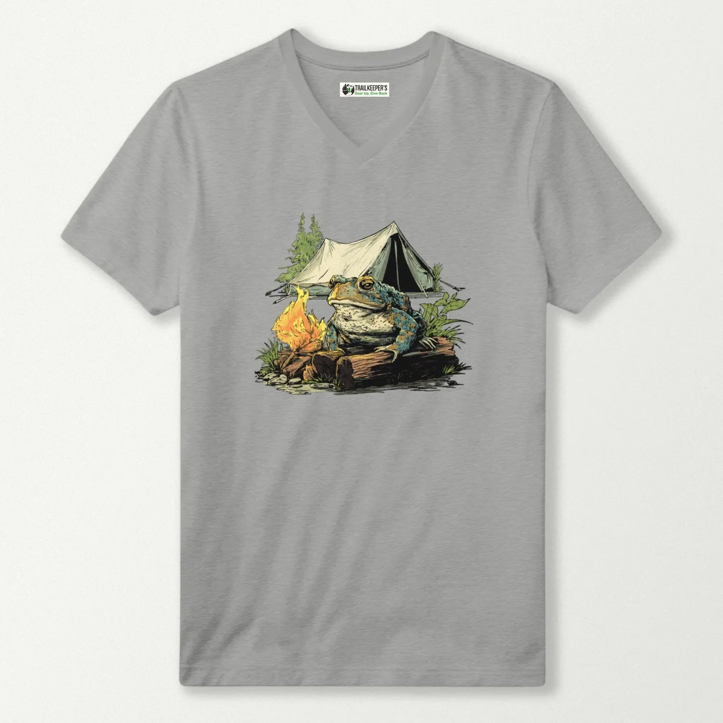 Toad Camping V-Neck T-Shirt