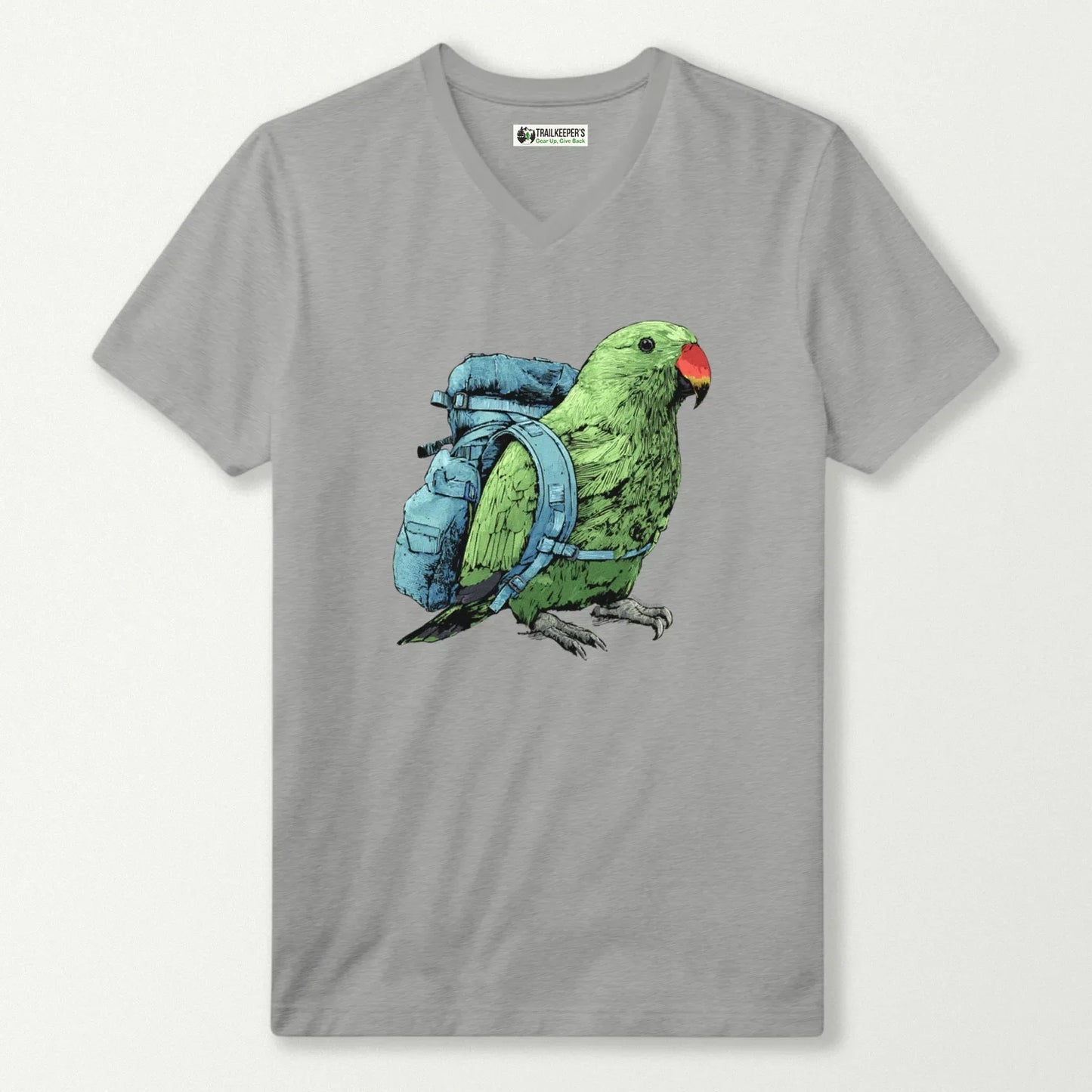 Eclectus Backpacker V-Neck T-Shirt