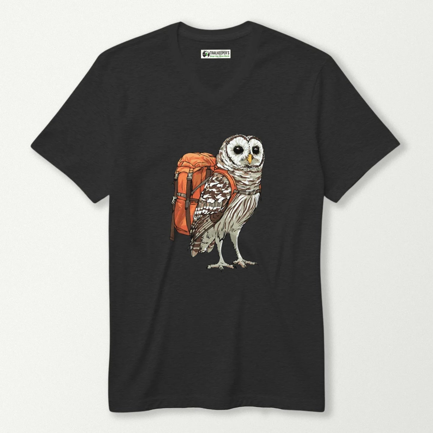 Barred Owl Backpacker V-Neck T-Shirt