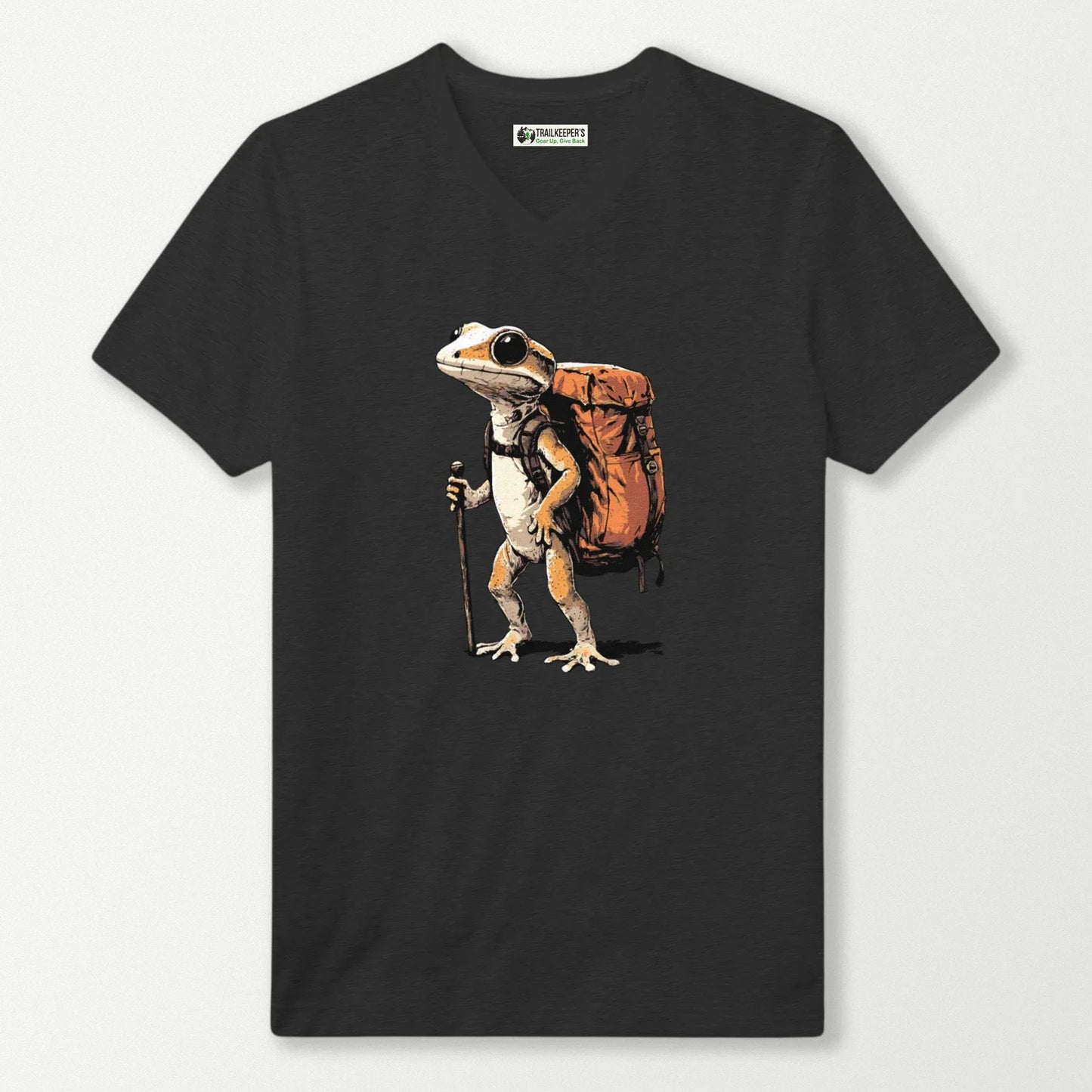 Gecko Backpacker V-Neck T-Shirt
