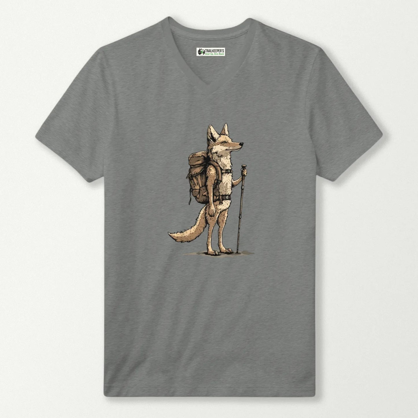 Coyote Backpacker V-Neck T-Shirt