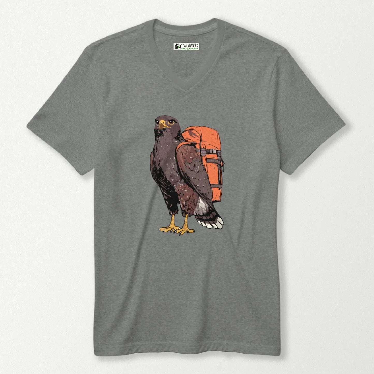 Harris's Hawk Backpacker V-Neck T-Shirt
