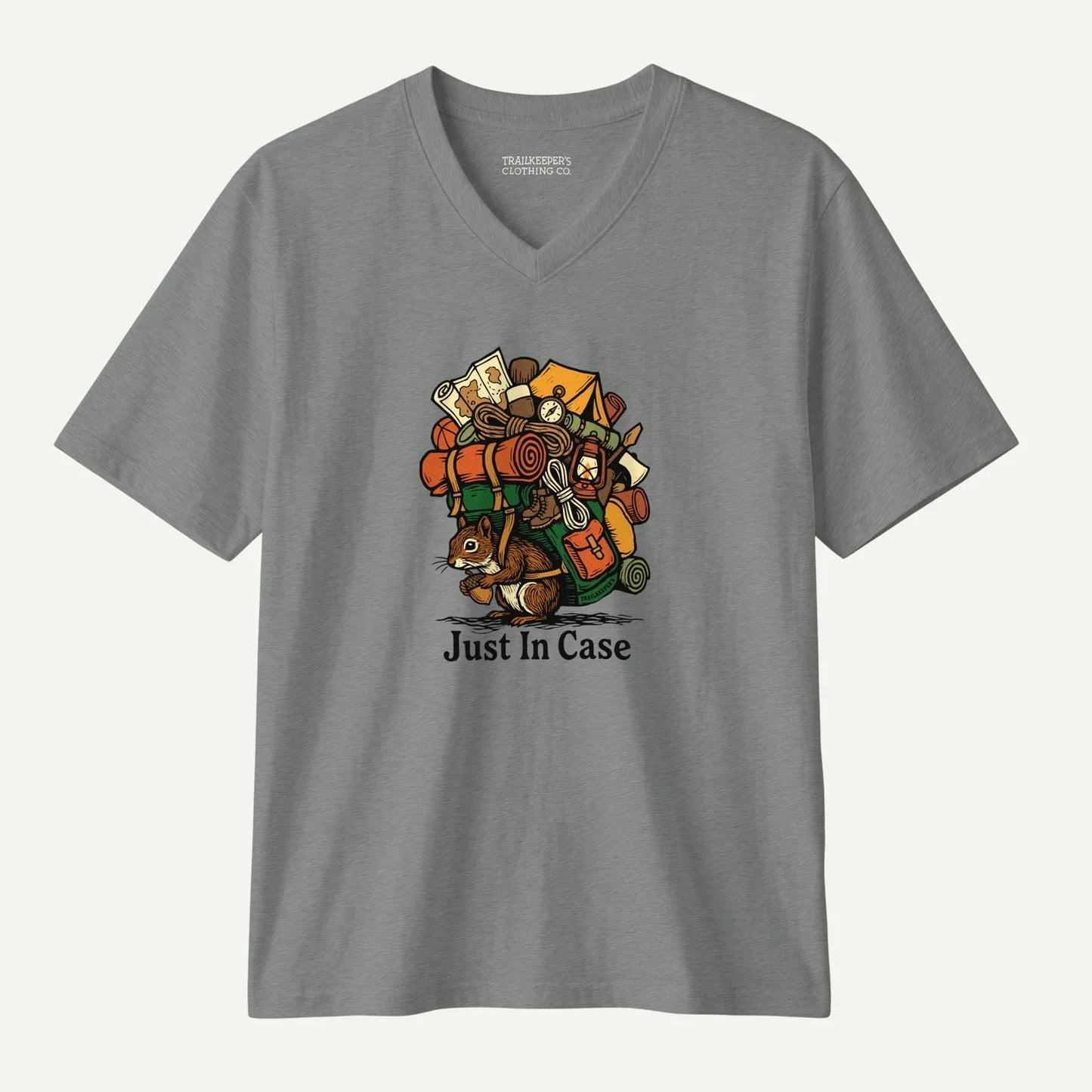 Overloaded Squirrel V-Neck T-Shirt