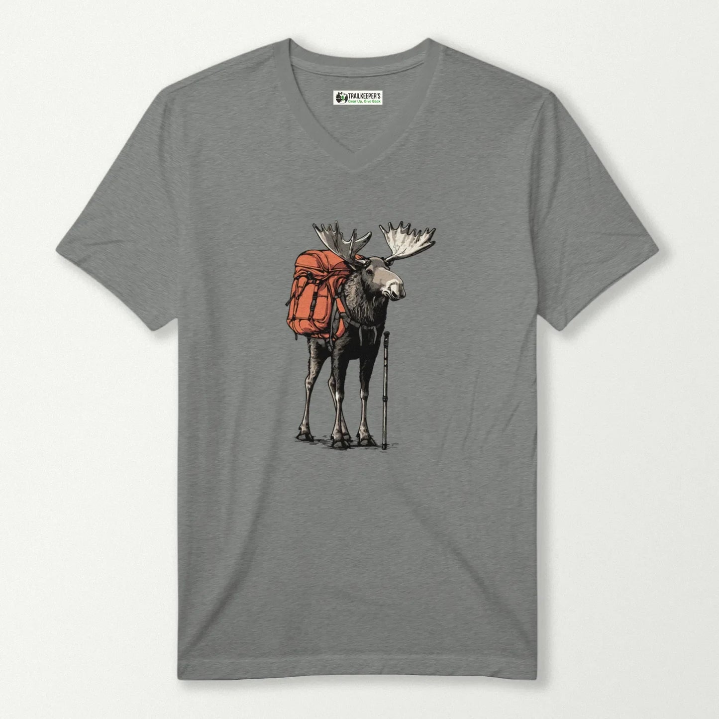 Moose Backpacker V-Neck T-Shirt