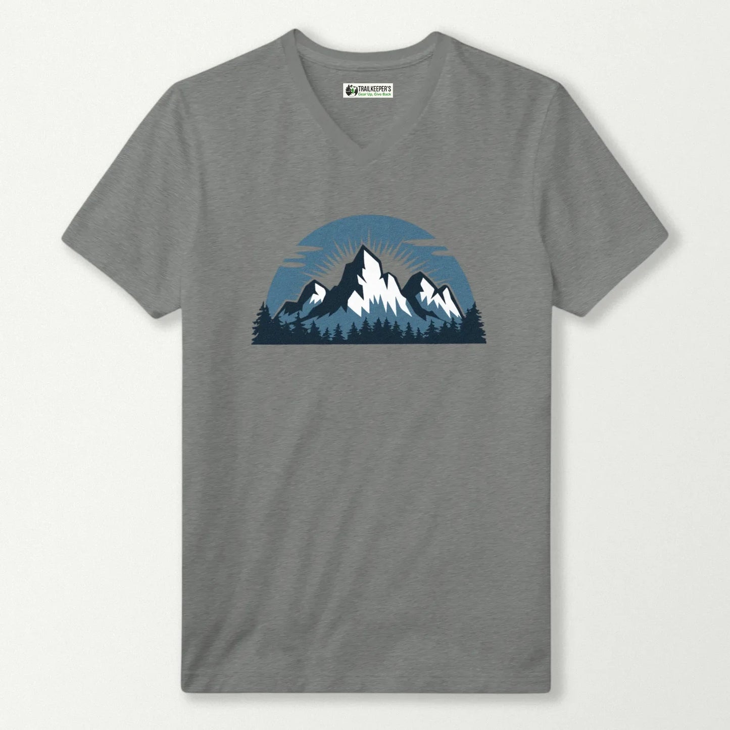 Mountain Scene V-Neck T-Shirt