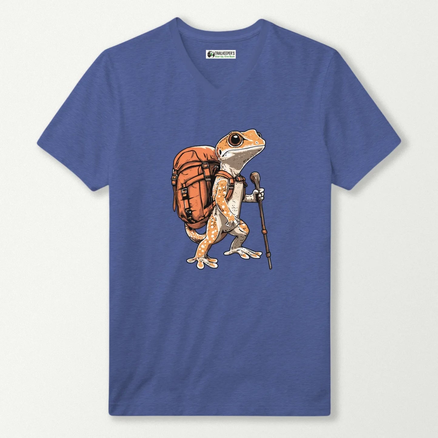 Gecko Backpacker V-Neck T-Shirt