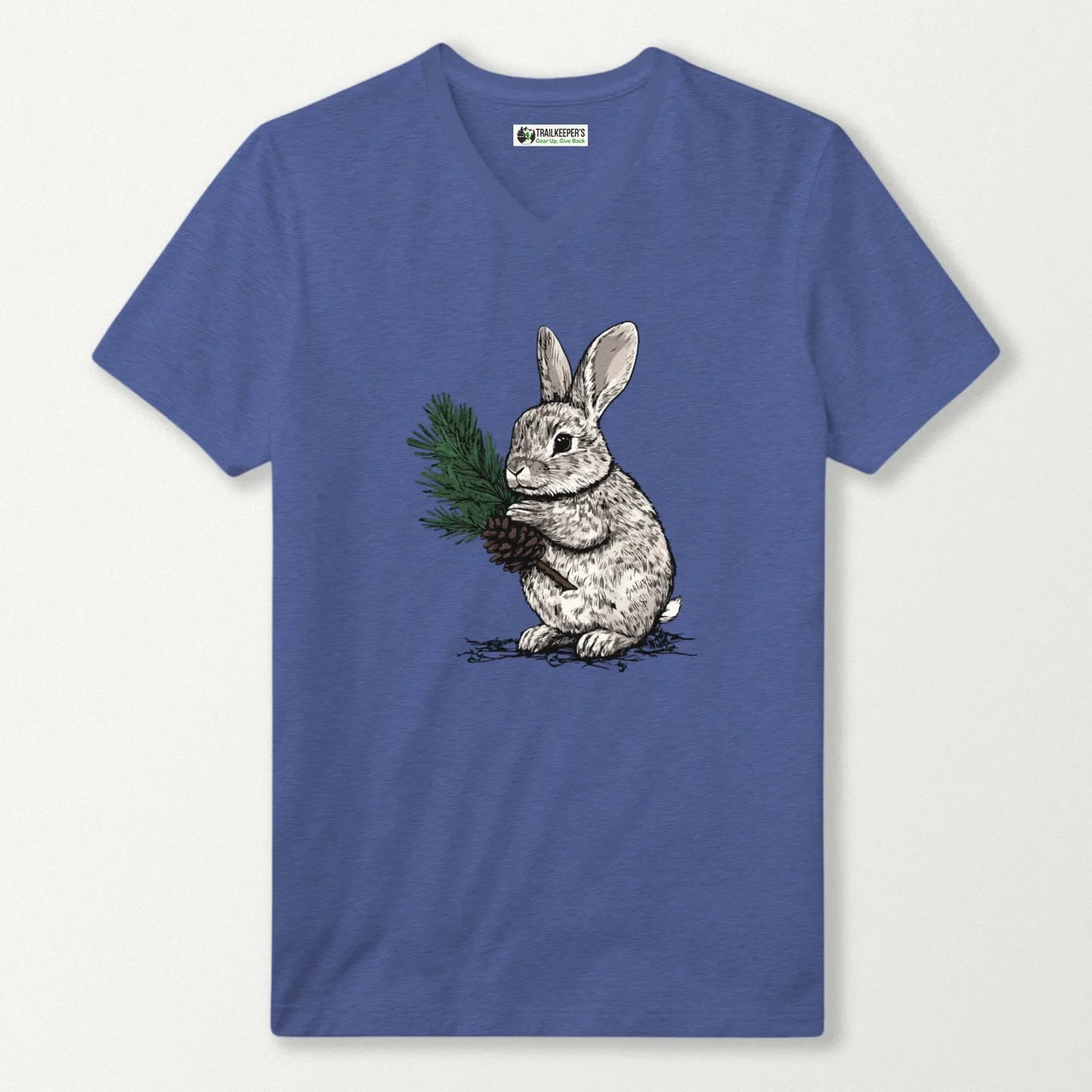 Rabbit Tree Hugger V-Neck T-Shirt
