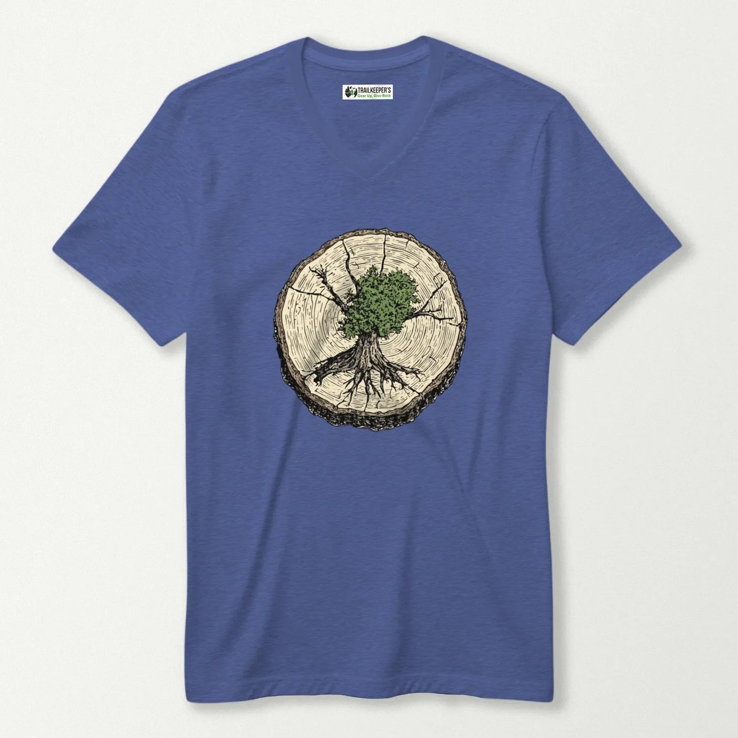 Tree Growing From Tree V-Neck T-Shirt