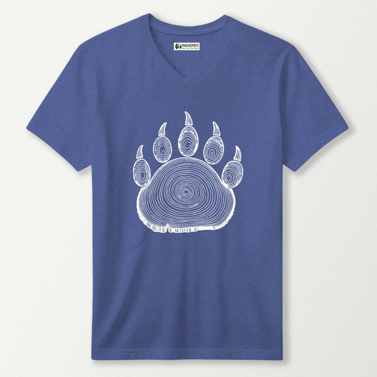 Bear Paw Tree Rings V-Neck T-Shirt