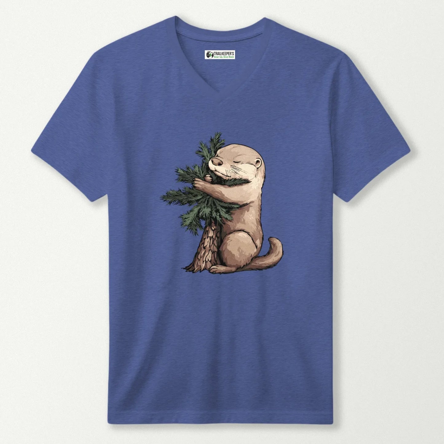 Otter Tree Hugger V-Neck T-Shirt