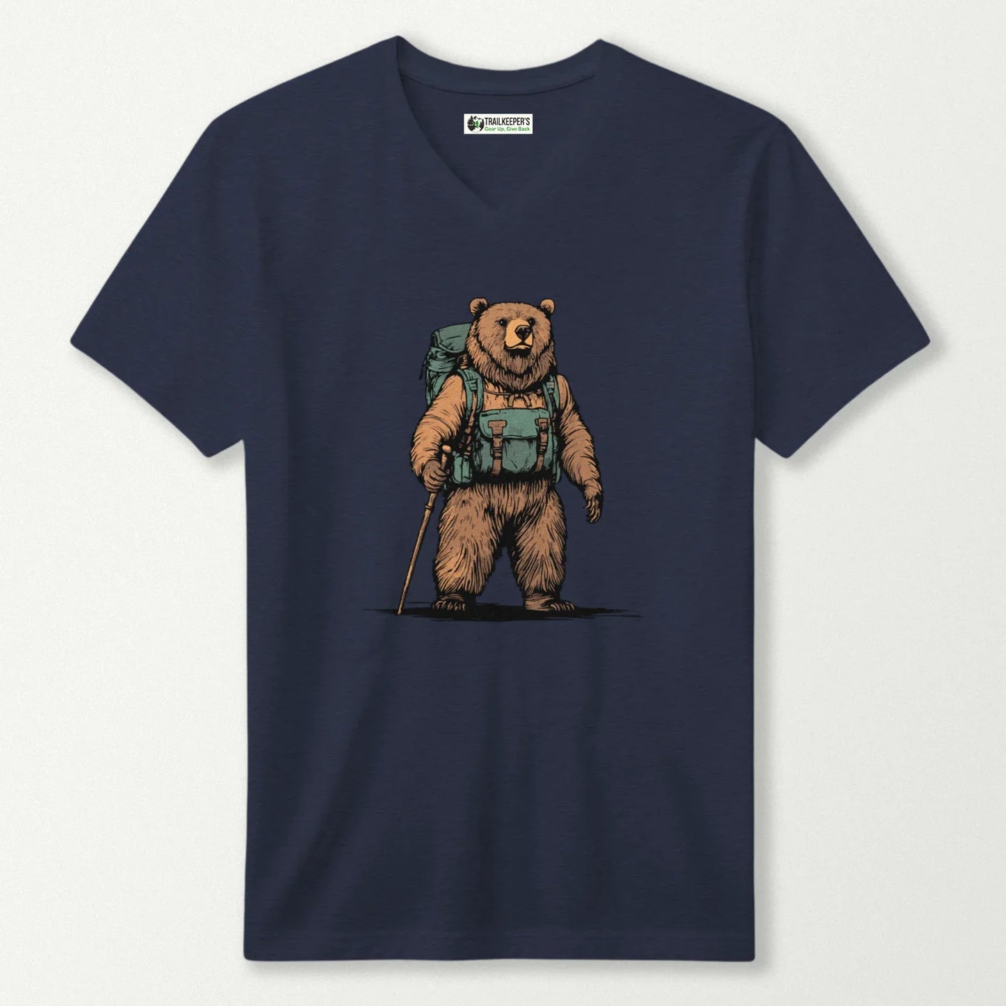 Grizzly Backpacker V-Neck T-Shirt