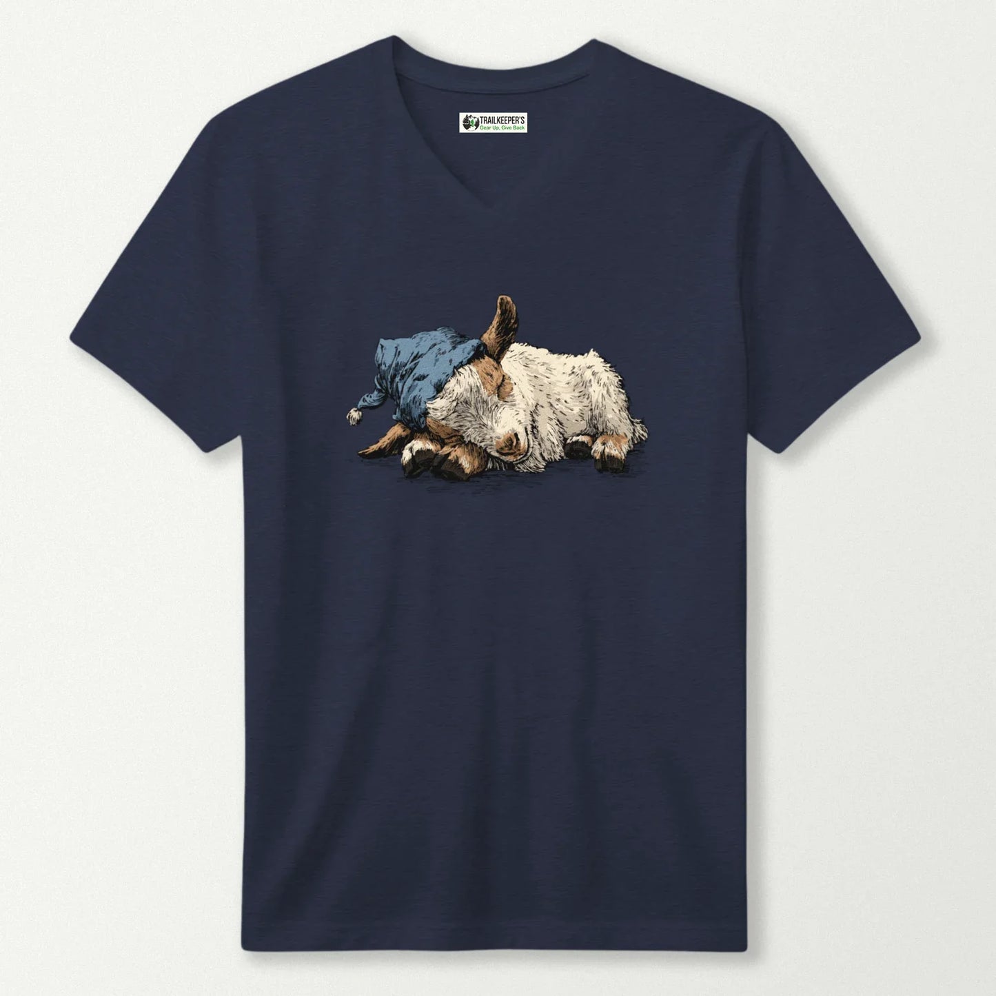 Baby Goat Sleeper V-Neck T-Shirt