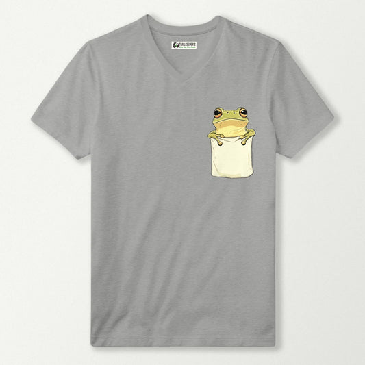 Frog In Pocket V-Neck T-Shirt
