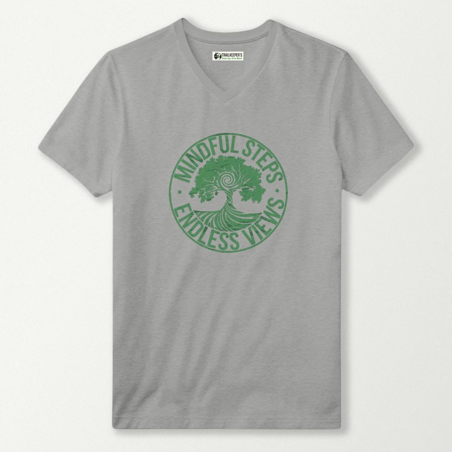 Mindful Steps, Endless Views V-Neck T-Shirt