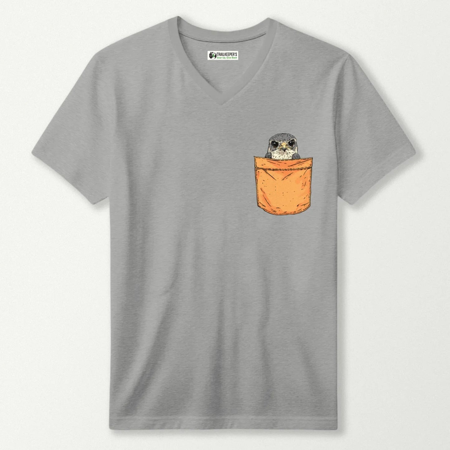 Falcon In Pocket V-Neck T-Shirt