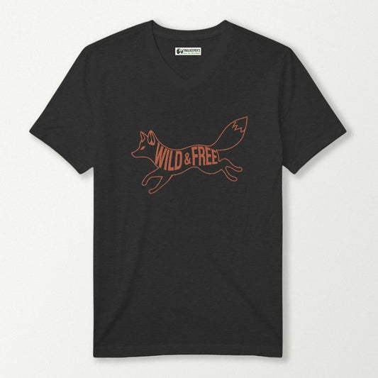 Wild And Free Fox V-Neck T-Shirt