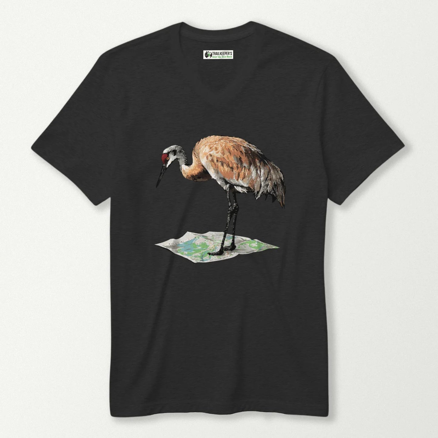 Sandhill Crane Navigator V-Neck T-Shirt