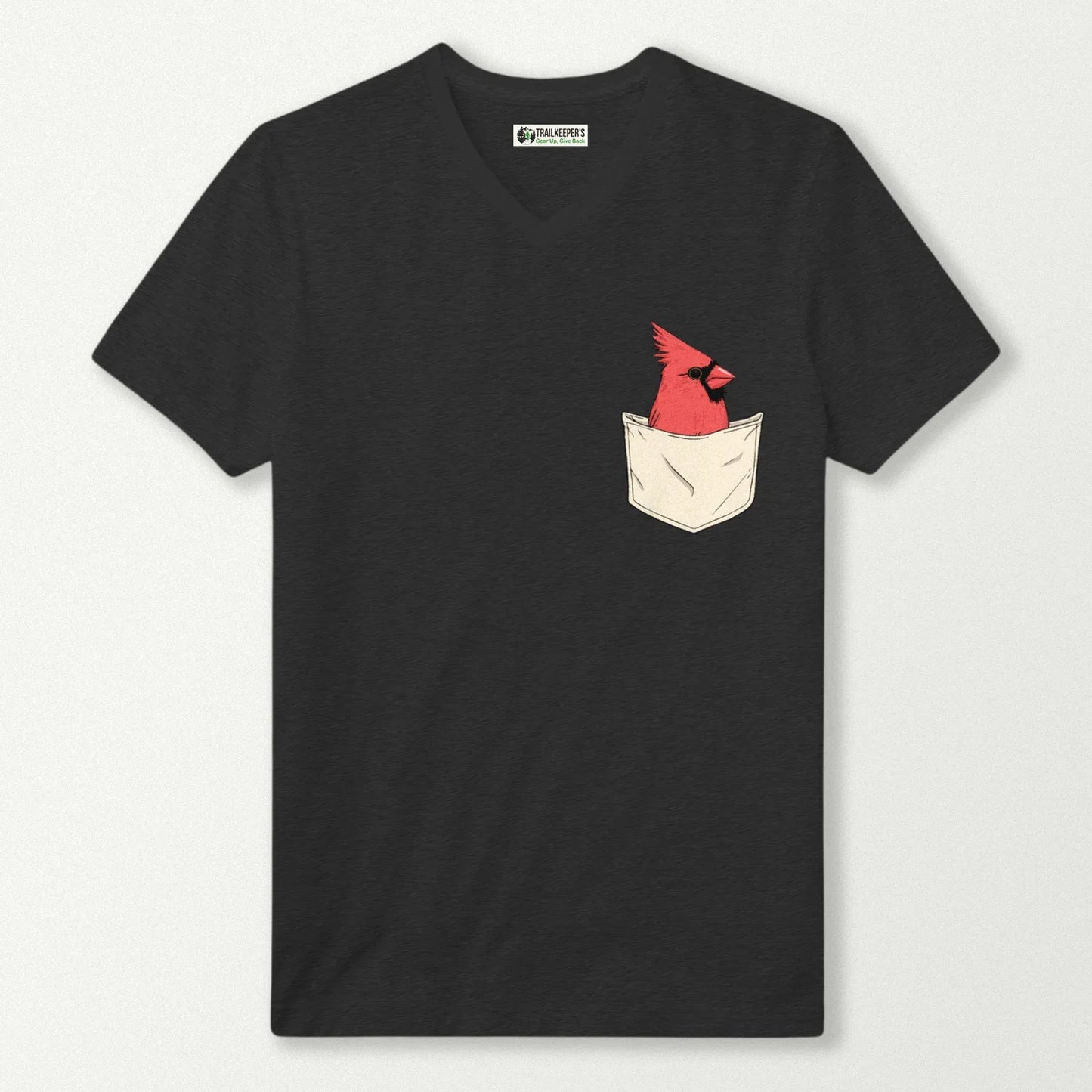 Cardinal In Pocket V-Neck T-Shirt