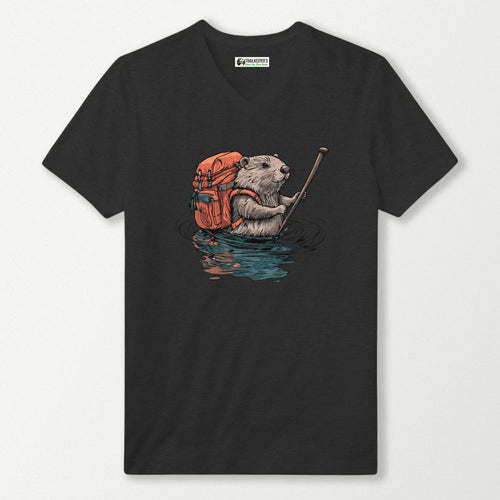 Beaver Backpacker Fording River V-Neck T-Shirt