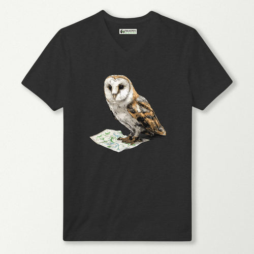 Barn Owl Navigator V-Neck T-Shirt