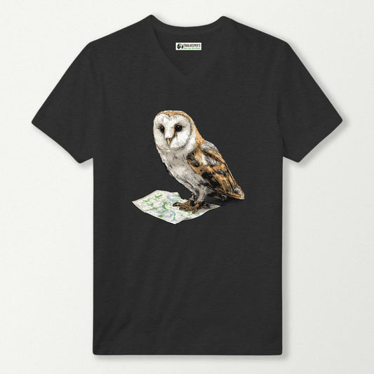 Barn Owl Navigator V-Neck T-Shirt
