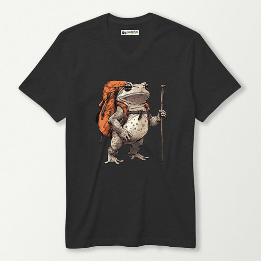 Grey Tree Frog Backpacker V-Neck T-Shirt