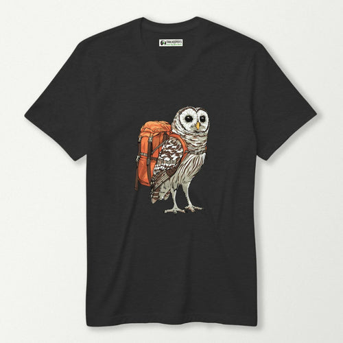 Barred Owl Backpacker V-Neck T-Shirt