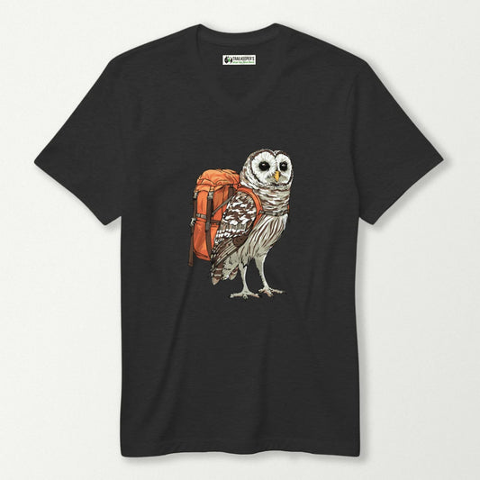 Barred Owl Backpacker V-Neck T-Shirt