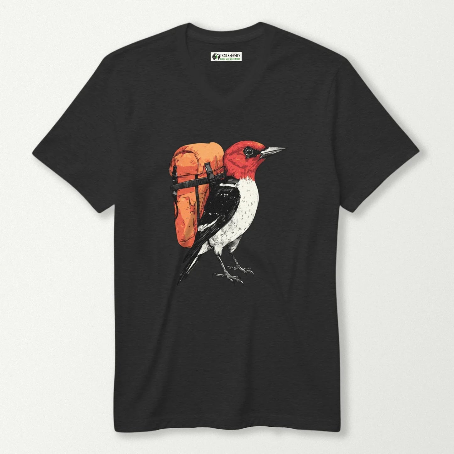 Red-headed Woodpecker Backpacker V-Neck T-Shirt