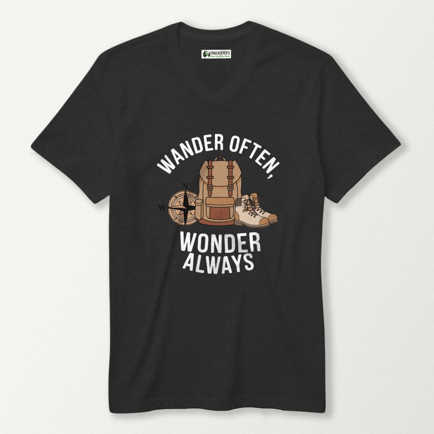 Wander Often, Wonder Always V-Neck T-Shirt