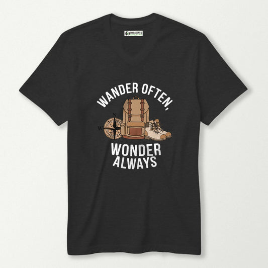 Wander Often, Wonder Always V-Neck T-Shirt