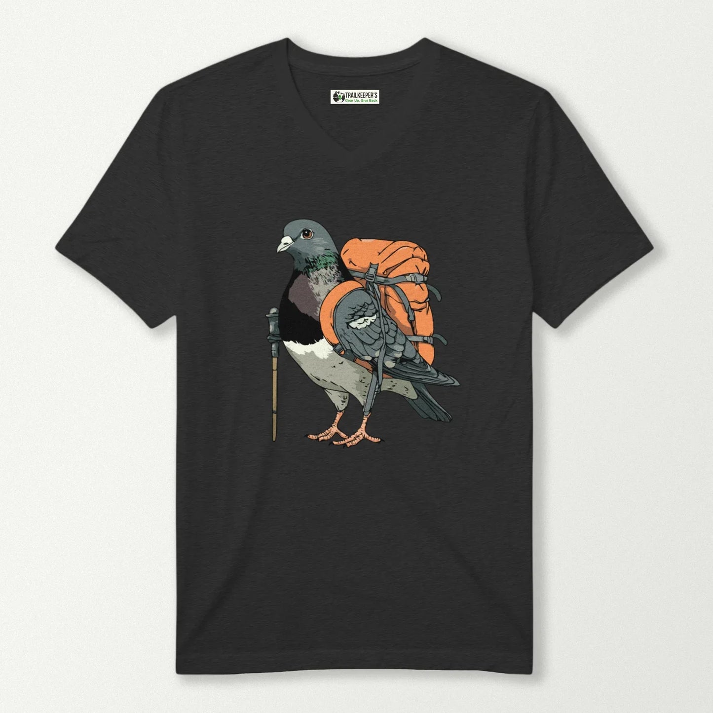 Pigeon Backpacker V-Neck T-Shirt