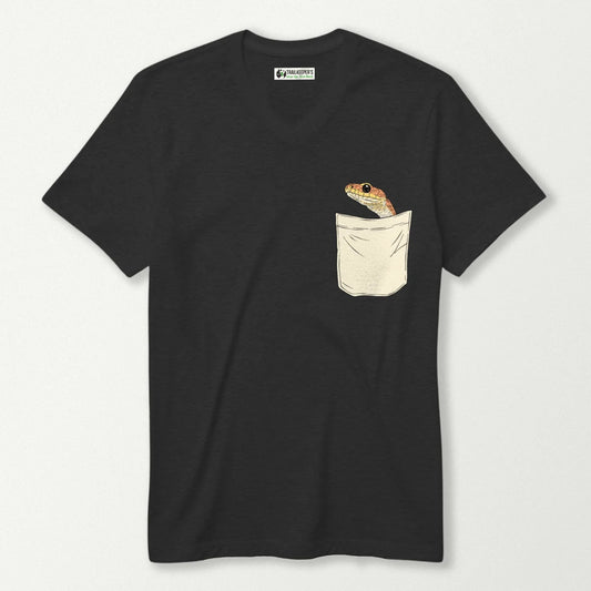 Snake In Pocket V-Neck T-Shirt
