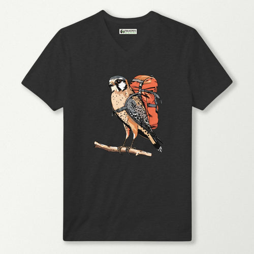 American Kestrel Backpacker V-Neck T-Shirt