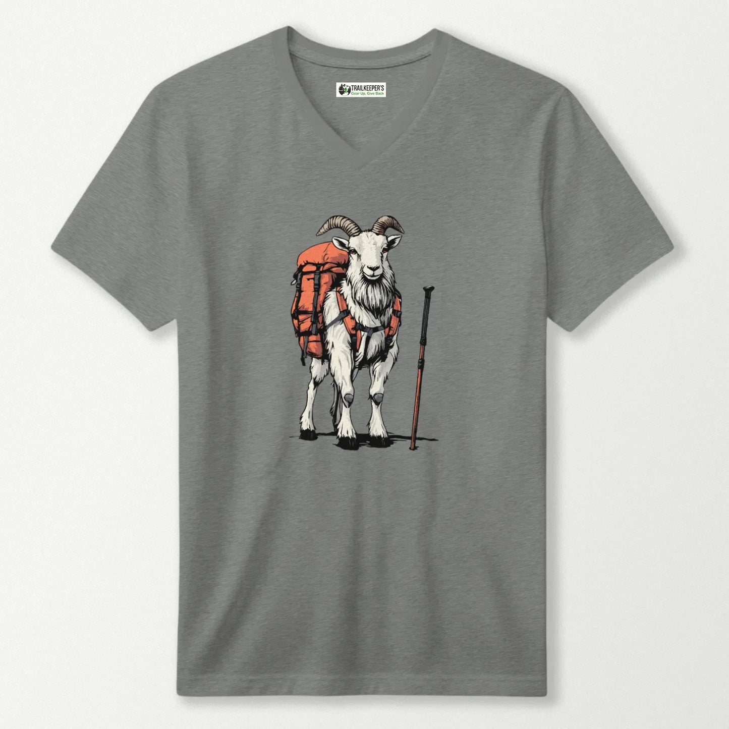 Mountain Goat Backpacker V-Neck T-Shirt