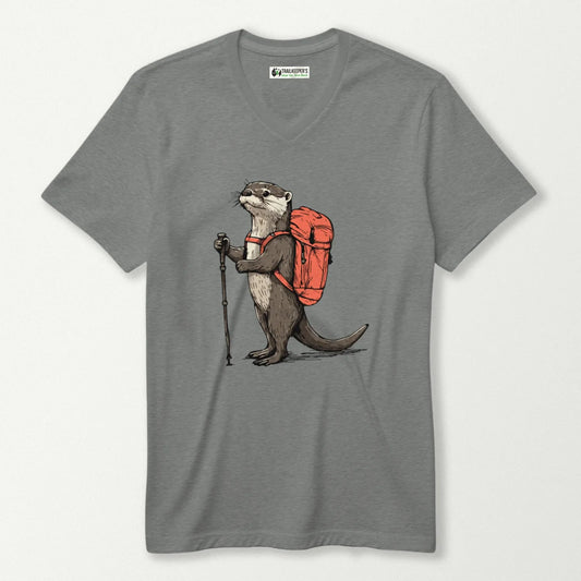 Otter Backpacker V-Neck T-Shirt