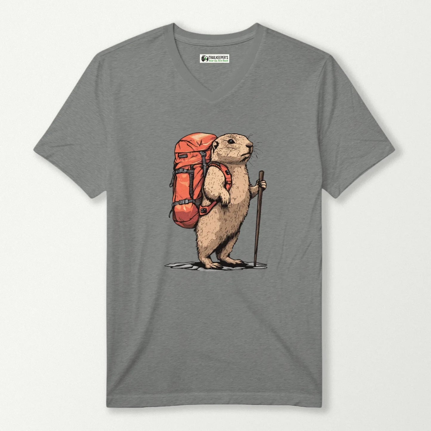 Prairie Dog Backpacker V-Neck T-Shirt