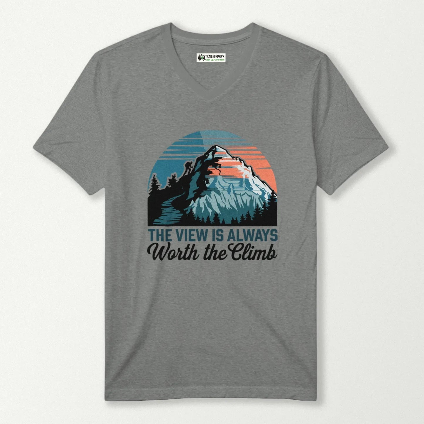 The View Is Always Worth The Climb V-Neck T-Shirt