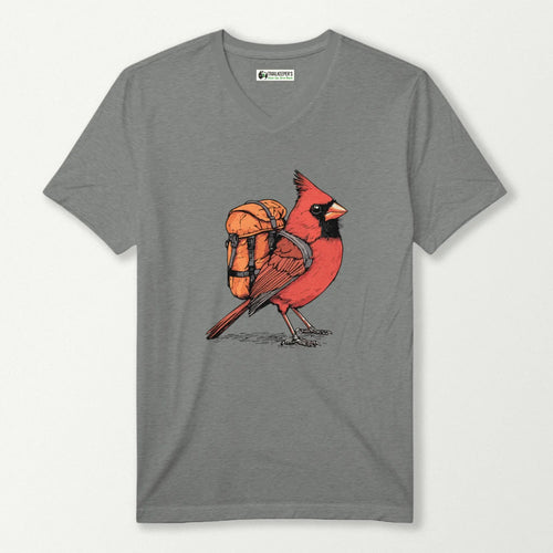Cardinal Backpacker V-Neck T-Shirt