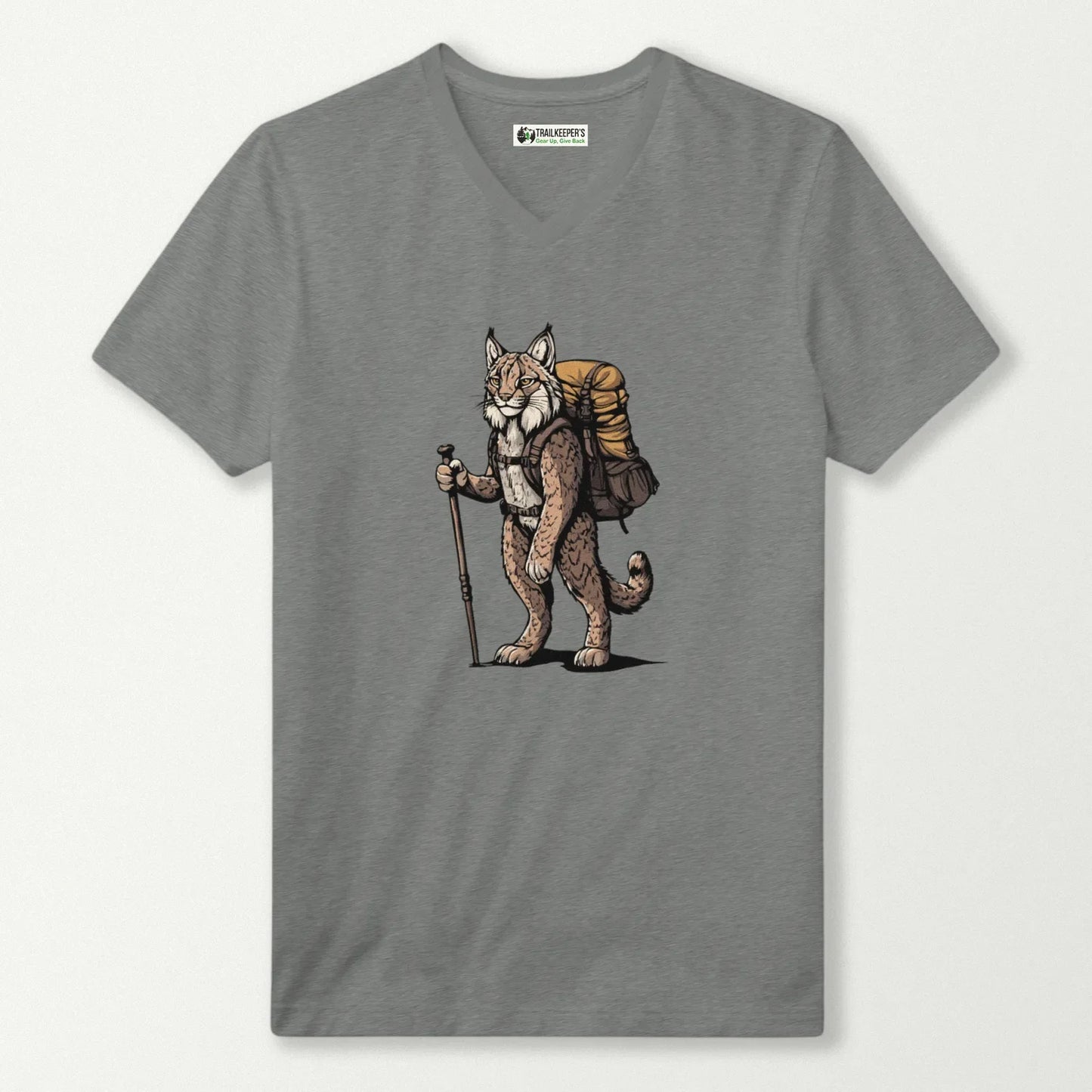 Bobcat Backpacker V-Neck T-Shirt