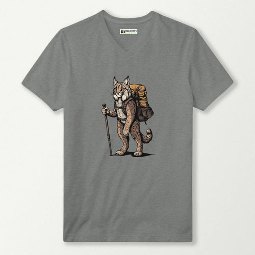 Bobcat Backpacker V-Neck T-Shirt