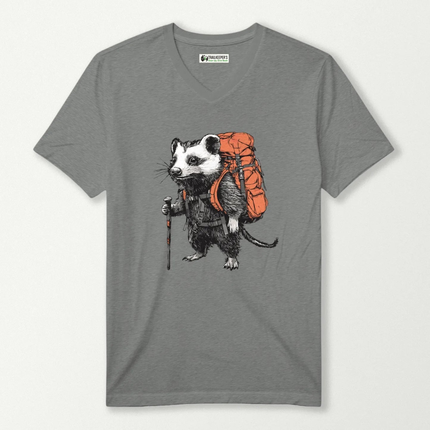 Opossum Backpacker V-Neck T-Shirt