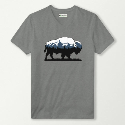 Buffalo Mountain View V-Neck T-Shirt
