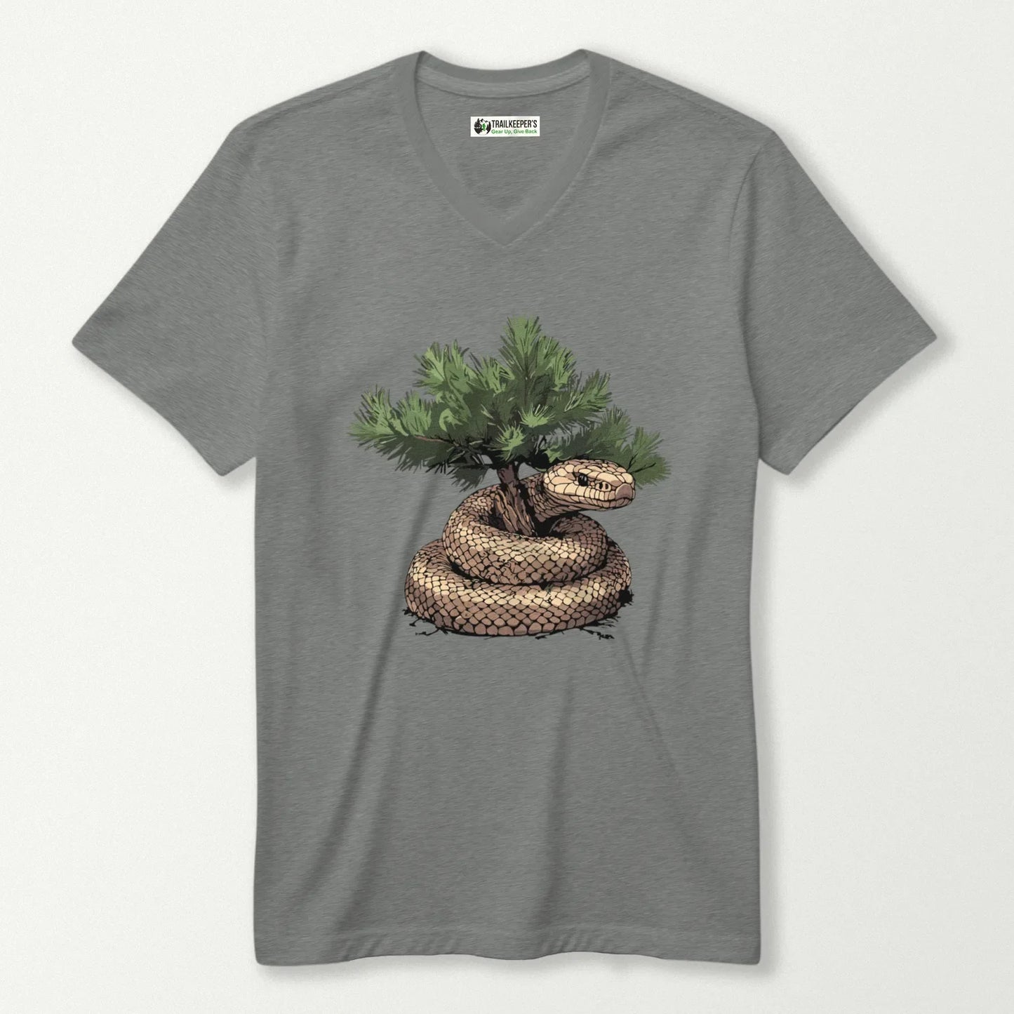 Snake Tree Hugger V-Neck T-Shirt