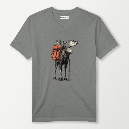Moose Backpacker V-Neck T-Shirt