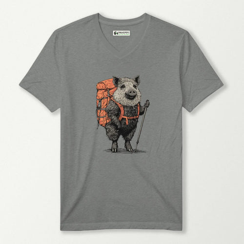 Wild Boar Backpacker V-Neck T-Shirt