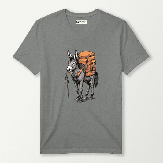 Donkey Backpacker V-Neck T-Shirt