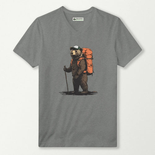 Grizzly Backpacker V-Neck T-Shirt
