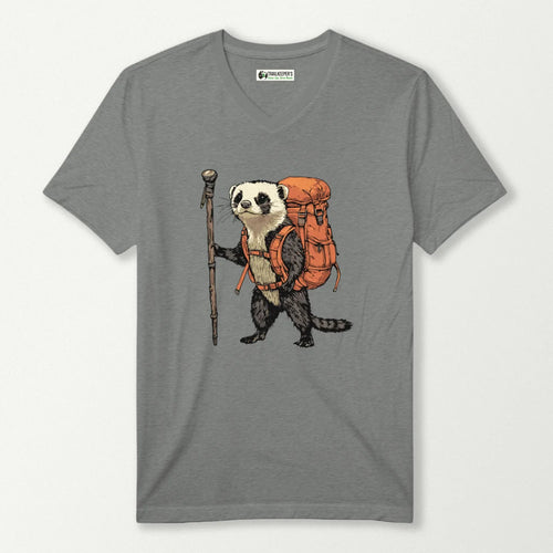Ferret Backpacker V-Neck T-Shirt