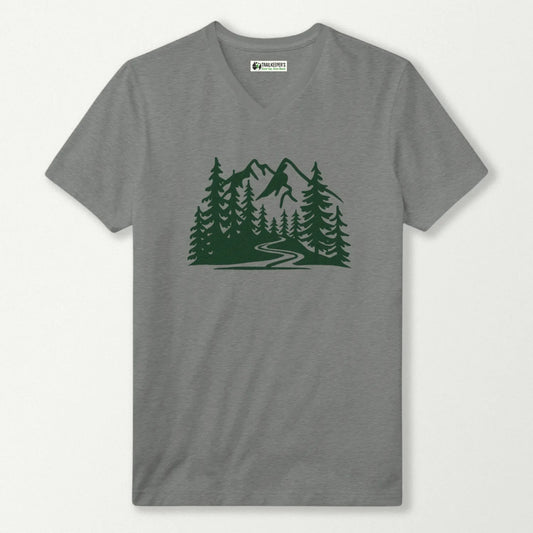 Mountain Forest Trail V-Neck T-Shirt